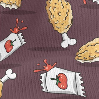 Fried Chicken With Ketchup Stretch Jersey