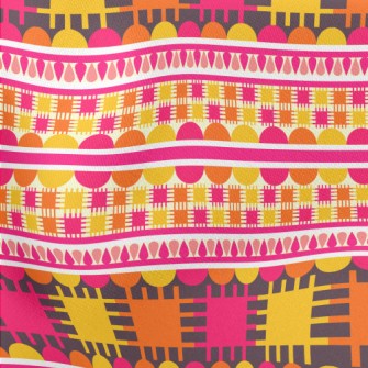 Splicing Geometric Totem Lightweight Cotton Poplin