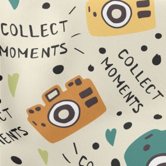 Cute Cartoon Camera Lightweight Cotton Poplin