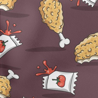 Fried Chicken With Ketchup Lightweight Cotton Poplin