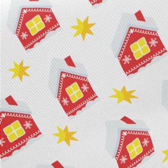 Small House In The Snow Midweight Cotton Poplin