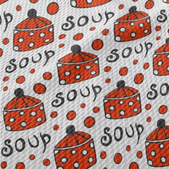 Cute Polka Dot Soup Pot Birdseye Piqué
