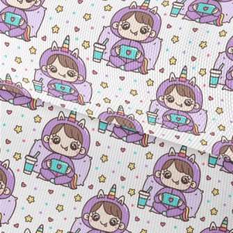 Unicorn Dress Up Girl Waterproof Oxford
