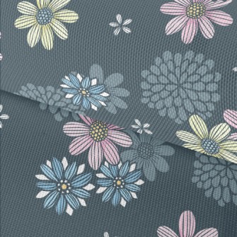 Three Colorful Flowers Waterproof Oxford