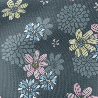 Three Colorful Flowers Waterproof Canvas