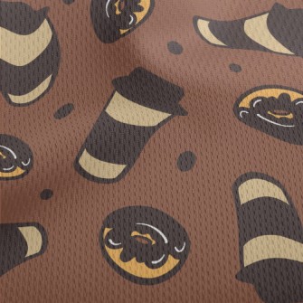 Hot Coffee Donut Athletic Mesh Flat Back