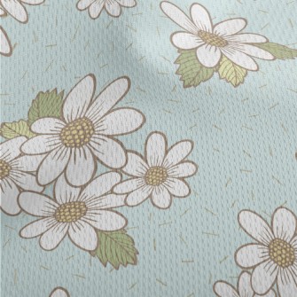 Pretty Little White Flower Athletic Mesh Flat Back