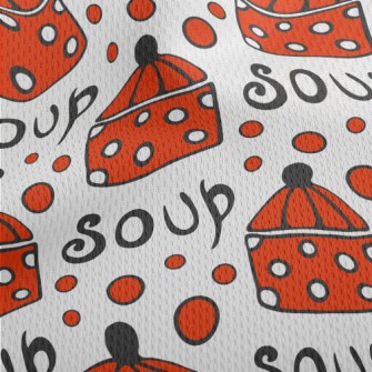 Cute Polka Dot Soup Pot Athletic Mesh Flat Back