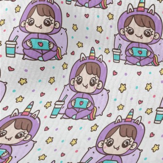 Unicorn Dress Up Girl Terry