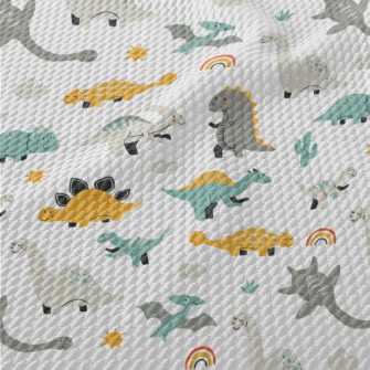 Cute Children&#39;s Dinosaur Birdseye Piqué