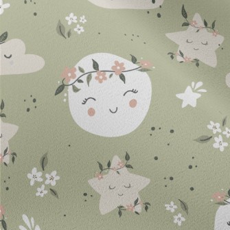 Gentle Moon And Clouds Wearing Chiffon