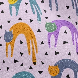 Abstract Colorful Cat Chiffon