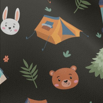 Animal Heads And Camping Tent Chiffon