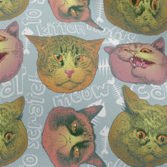 Realistic Cat Head Chiffon