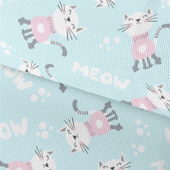 Cat In Pink Sweater Waterproof Oxford