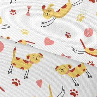 Puppy Running Leisurely Waterproof Oxford
