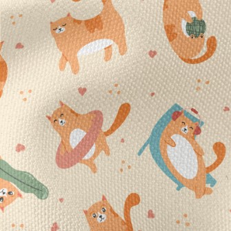 Daily Life Color Cat Waterproof Canvas