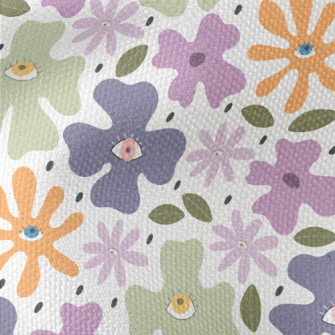 Abstract Eyes Colored Floral Waterproof Canvas