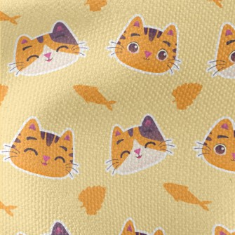 Cute Orange Cat Waterproof Canvas