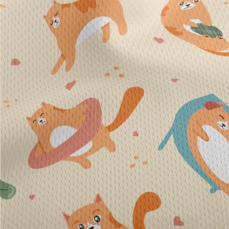 Daily Life Color Cat Athletic Mesh Flat Back