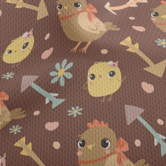 Cute And Warm Chicken Family Athletic Mesh Flat Back