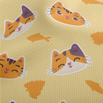 Cute Orange Cat Athletic Mesh Flat Back