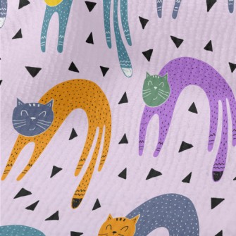 Abstract Colorful Cat Terry