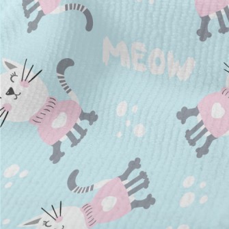 Cat In Pink Sweater Terry