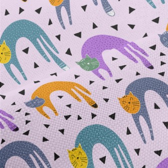 Abstract Colorful Cat Performance Linen