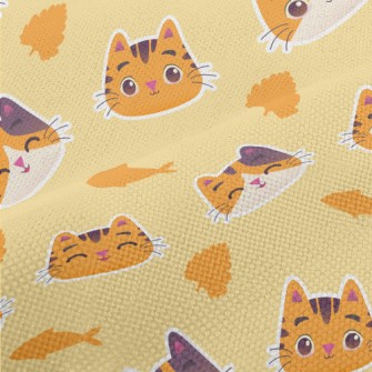 Cute Orange Cat Performance Linen