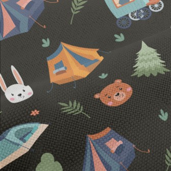 Animal Heads And Camping Tent Performance Linen
