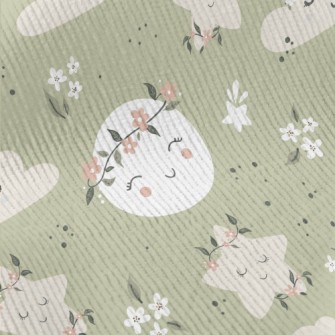 Gentle Moon And Clouds Wearing Standard Corduroy