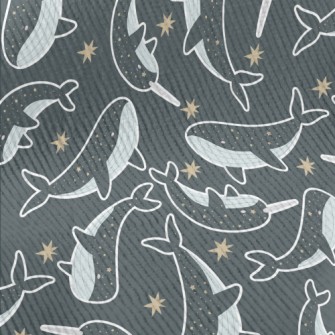 Star Pattern Whale Standard Corduroy