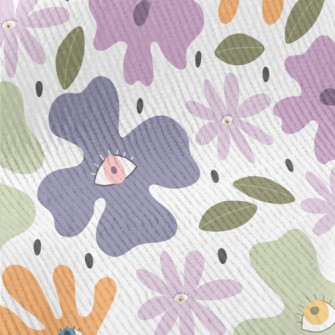 Abstract Eyes Colored Floral Standard Corduroy