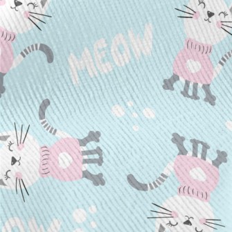 Cat In Pink Sweater Standard Corduroy