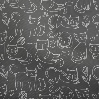 Simple White Line Cat Dobby