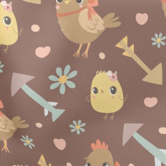 Cute And Warm Chicken Family Stretch Ponte