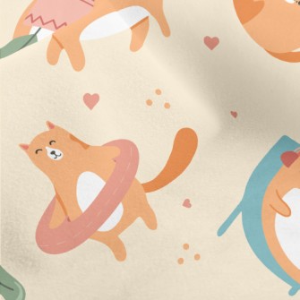 Daily Life Color Cat Micro Fleece