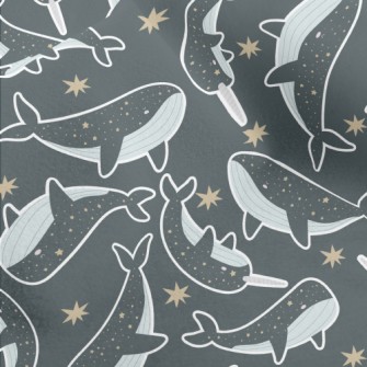 Star Pattern Whale Micro Fleece