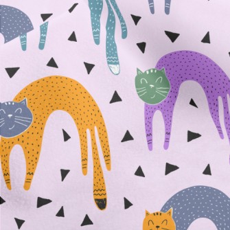 Abstract Colorful Cat Micro Fleece
