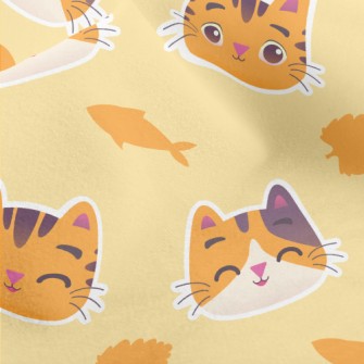 Cute Orange Cat Micro Fleece