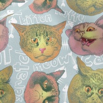 Realistic Cat Head Micro Fleece
