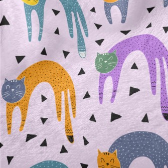 Abstract Colorful Cat Minky