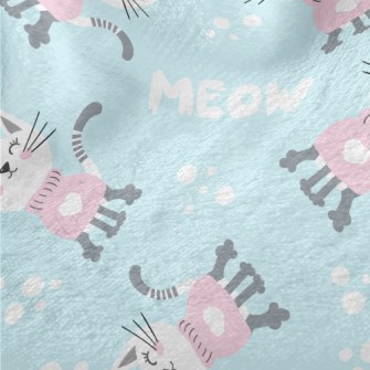 Cat In Pink Sweater Minky