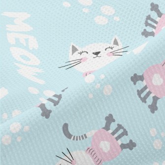 Cat In Pink Sweater Piqué