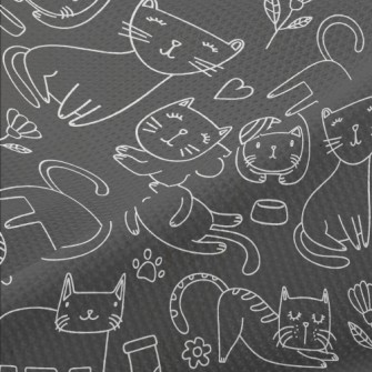 Simple White Line Cat Piqué