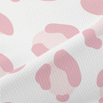 Pink And Cute Leopard Print Piqué