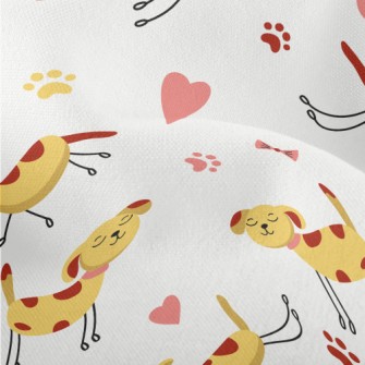 Puppy Running Leisurely Lightweight Performance Linen