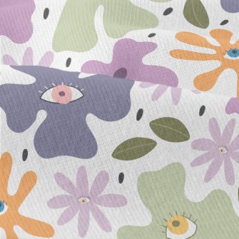 Abstract Eyes Colored Floral Modern Jersey