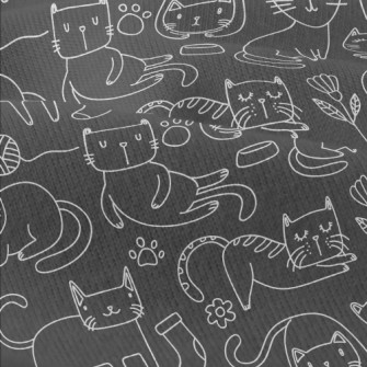 Simple White Line Cat Modern Jersey